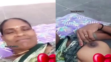 Mumbai ki machi wali aunty mote boobs dikhaye video call par