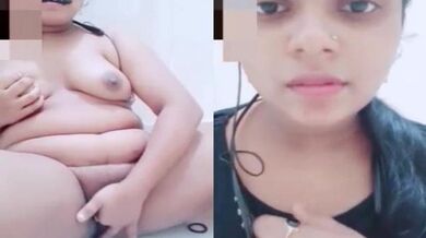 Cute Punjabi girlfriend fingering karti hai video call par