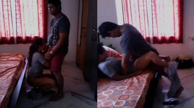 Chupke se desi wife quick sex karti hai padosi se bedroom me