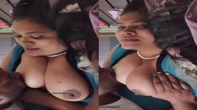 Nagpur aunty ke big boobs suck karta hai boyfriend bed par
