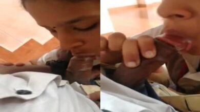 Dehati college girl blowjob deti hai class me lover ko clip