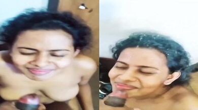 Mallu girl ke face aur hair par cum shot deta hai lover clip